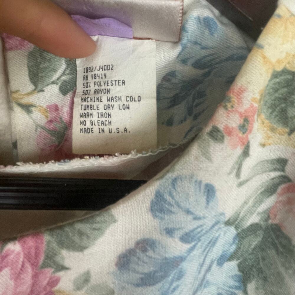 Vintage 80s Womens Dress Sz 8 Cottage Granny Hipster Grunge‎ Spring Floral Twee - Picture 9 of 10